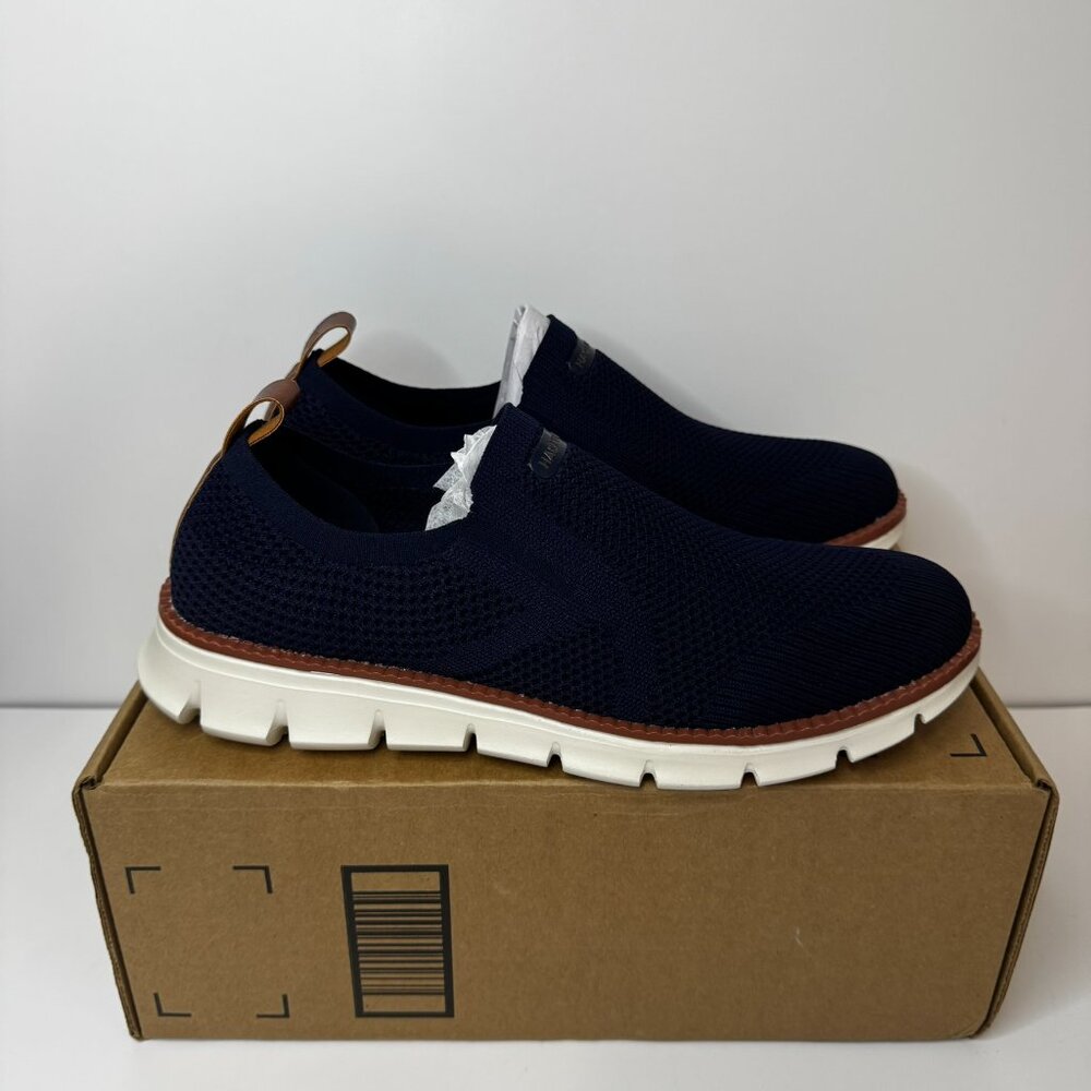 Slip on Navy Blue Men's Shoes non-slip running, Lightweigh walking shoes, Sz 44